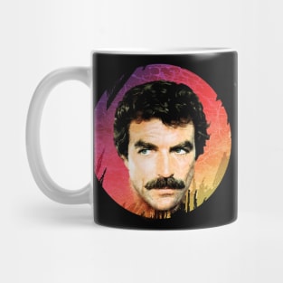 Tom Selleck-Retro 80s Aesthetic Design Mug